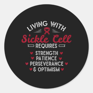 Sikkelcelbewustzijn - SCA - Sikkelcelanemie 2 Ronde Sticker