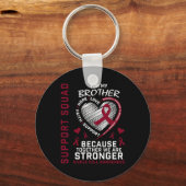 Sikkelcelbewustzijn Shirt Brother Support Group Sleutelhanger (Voorkant)