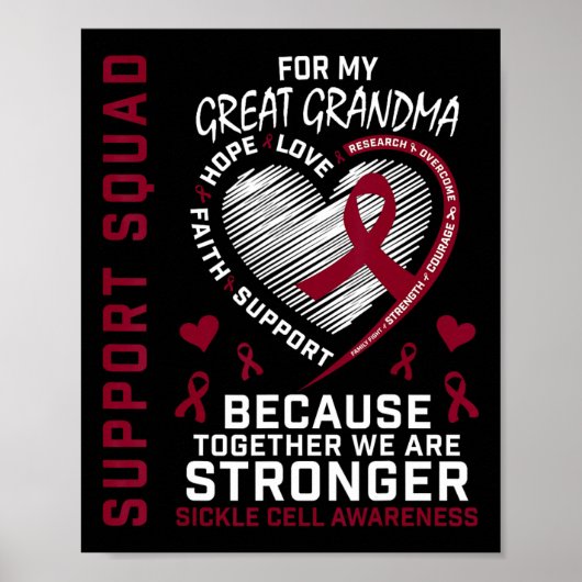 Sikkelcelbewustzijn Shirt Grote Oma Groep Te Poster (Voorkant)