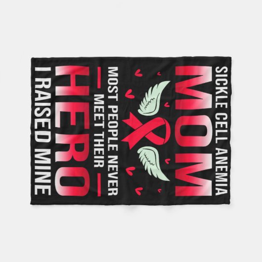 Sikkelcelbewustzijn sikkelcelanemie moeder fleece deken (Voorkant (Horizontaal))
