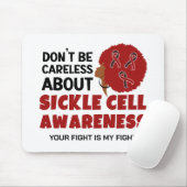 SIKKELCELBEWUSTZIJN Wees niet onvoorzichtig Onders Muismat (Met muis)