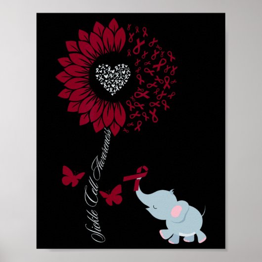 Sikkelcelbewustzijn Zonnebloem Olifantenvlinder Poster (Voorkant)