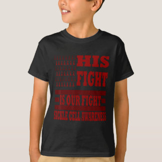 Sikkelcelbewustzijnsondersteuningsteam Bourgogne R T-shirt