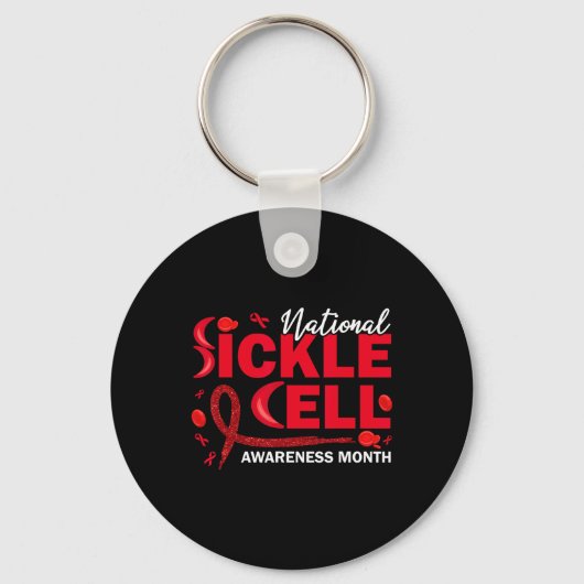 Sikkelcelstrijder cadeau voor sikkelcelbewustzijn sleutelhanger (Voorkant)