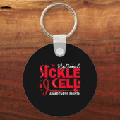 Sikkelcelstrijder cadeau voor sikkelcelbewustzijn sleutelhanger (Voorkant)