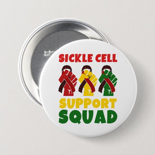 SIKKELCELSUPPORTTEAM RONDE BUTTON 7,6 CM (Voorkant /achterkant)