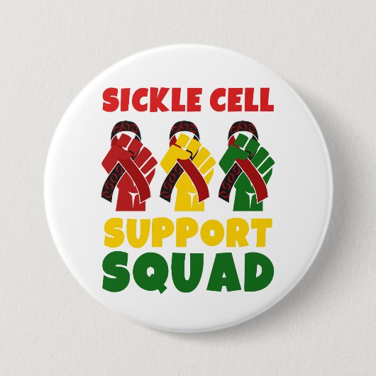 SIKKELCELSUPPORTTEAM RONDE BUTTON 7,6 CM (Voorkant)