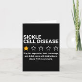 Sikkelcelziekte Eén ster Waardering Sikkelcel AW Kaart (Voorkant)