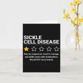 Sikkelcelziekte Eén ster Waardering Sikkelcel AW Kaart (Gele Bloem)