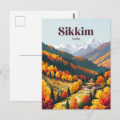 Sikkim India Briefkaart (Voorkant / Achterkant)