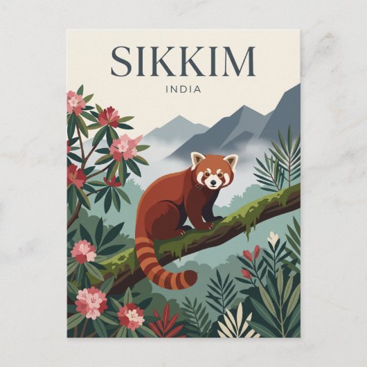 Sikkim India Briefkaart (Voorkant)