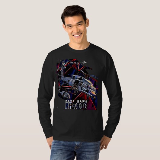 Sikorsky HH-60G Pave Hawk USAF Militaire Helikopte T-shirt (Voorkant volledig)