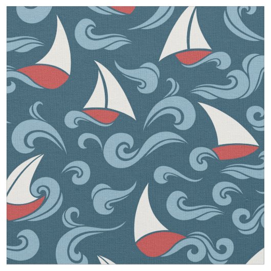 Sil Boats Fabric Stof (Close Up)