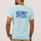Sil Fast Nautical blue print op achterzijde T-shirt (Achterkant)