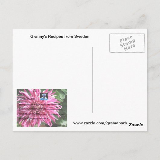 Sil Salad Recipe Briefkaart (Achterkant)