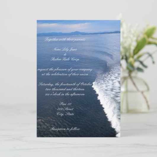 Sil Wedding Uitnodiging (Staand voorkant)