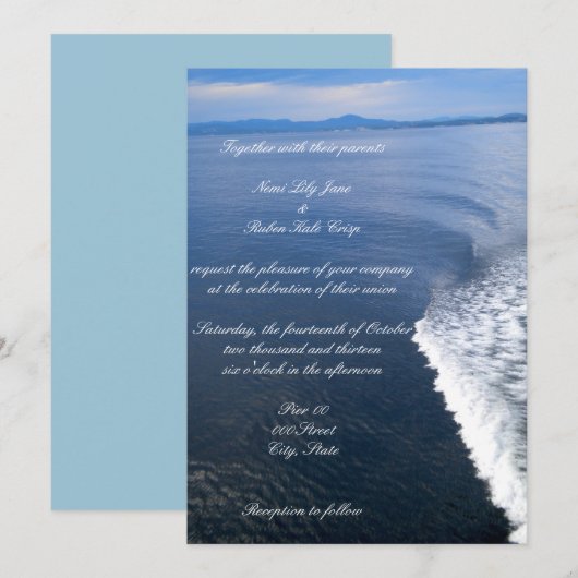 Sil Wedding Uitnodiging (Voorkant / Achterkant)