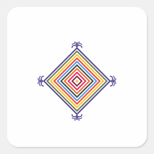 Silam Sakma SIlam Vierkante Sticker (Voorkant)