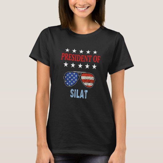 Silat Instructors Usa Flag Silat Beginners Gezegde T-shirt (Voorkant)