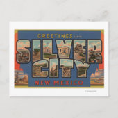 Silber City, New Mexico - Grote Letter-scènes Briefkaart (Voorkant)