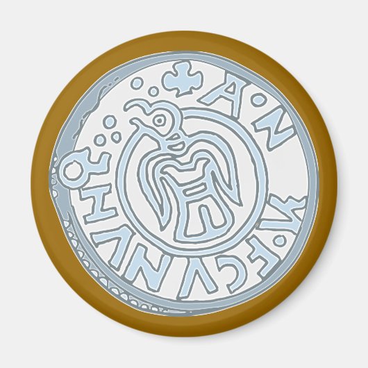 Silbermünze Wikinger silver coin vikings Magneet (Voorkant)