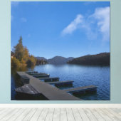 Silbertsgraben Walchensee Triptych Canvas Afdruk (Insitu (Houten vloer))