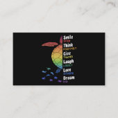 Sile Vaak, denk positief, geef Bedankt Visitekaartje (Voorkant)