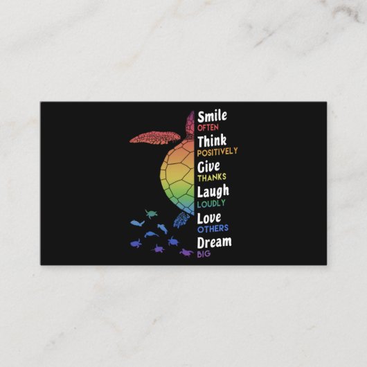 Sile Vaak, denk positief, geef Bedankt Visitekaartje (Voorkant)