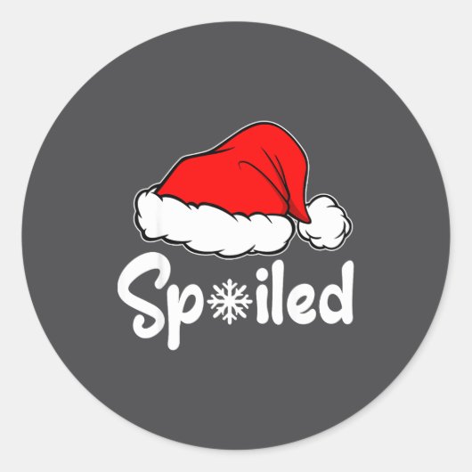 Siled Broke Santa Hat Christmas Matching Pajamas  Ronde Sticker (Voorkant)