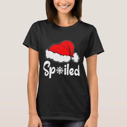Siled Broke Santa Hat Christmas Matching Pajamas  T-shirt (Voorkant)