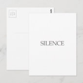 SILENCE BRIEFKAART (Voorkant / Achterkant)