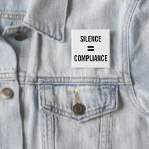 SILENCE = COMPLIANCE Politiek protest wit zwart