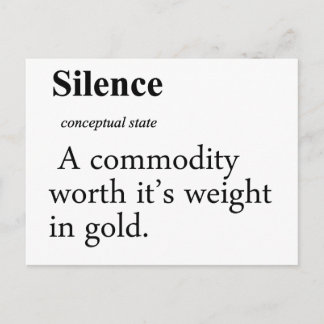 Silence Definition Briefkaart