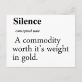 Silence Definition Briefkaart (Voorkant)