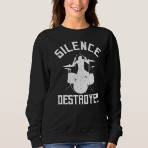 Silence Destroyer Drums Percussionist Women Mannen Trui