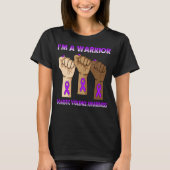 Silence Hand I'm a Warrior Domestic Violence T-shirt (Voorkant)