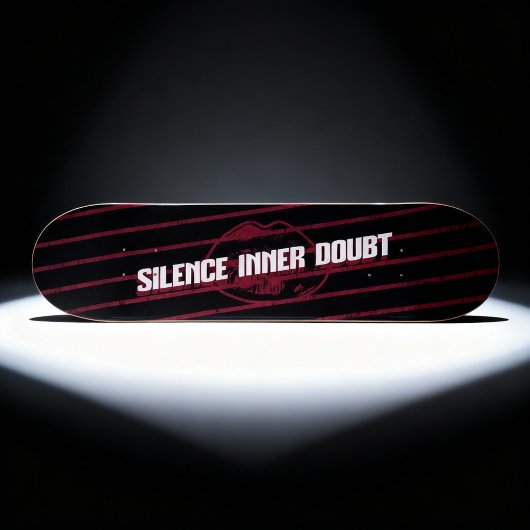 Silence Inner Doubt Motivatie typografische kunst Persoonlijk Skateboard