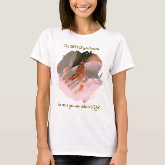 Silence Inspirational Rumi Quote   T-shirt (Voorkant)