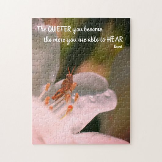 Silence Inspirerend Rumi Quote Legpuzzel (Verticaal)