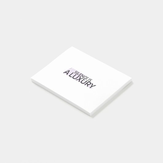 Silence is a Luxury Minimalist Post-it® Notes (Schuin)