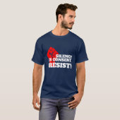 "Silence is Consent" with clenched fist T-shirt (Voorkant volledig)