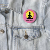 Silence is GIFT - Meditation & Buddha (Vipassana) Ronde Button 5,7 Cm (In situ)