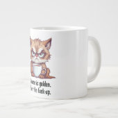 Silence is Golden Funny Cat Quotes Coffee Mok (Voorkant rechts)