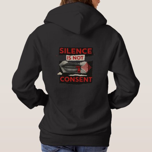 Silence Is Not Consent Awareness Shirt (Achterkant)