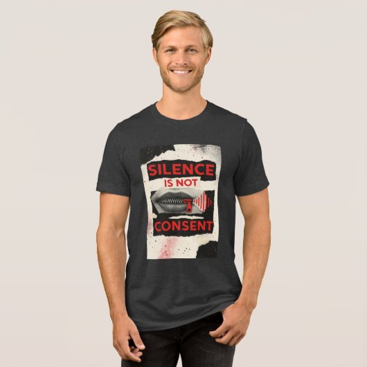 Silence Is Not Consent Awareness Shirt (Voorkant volledig)