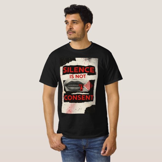 Silence Is Not Consent Awareness Shirt (Voorkant volledig)
