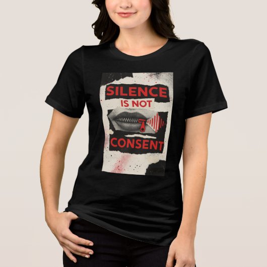 Silence Is Not Consent Awareness Shirt (Voorkant)
