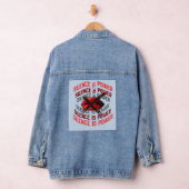 Silence Is Power Bold Typography Art Denim Jacket (Hangar)