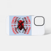 Silence Is Power Bold Typography Art iPhone Hoesje (Achterkant horizontaal)
