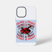 Silence Is Power Bold Typography Art iPhone Hoesje (Achterkant)
